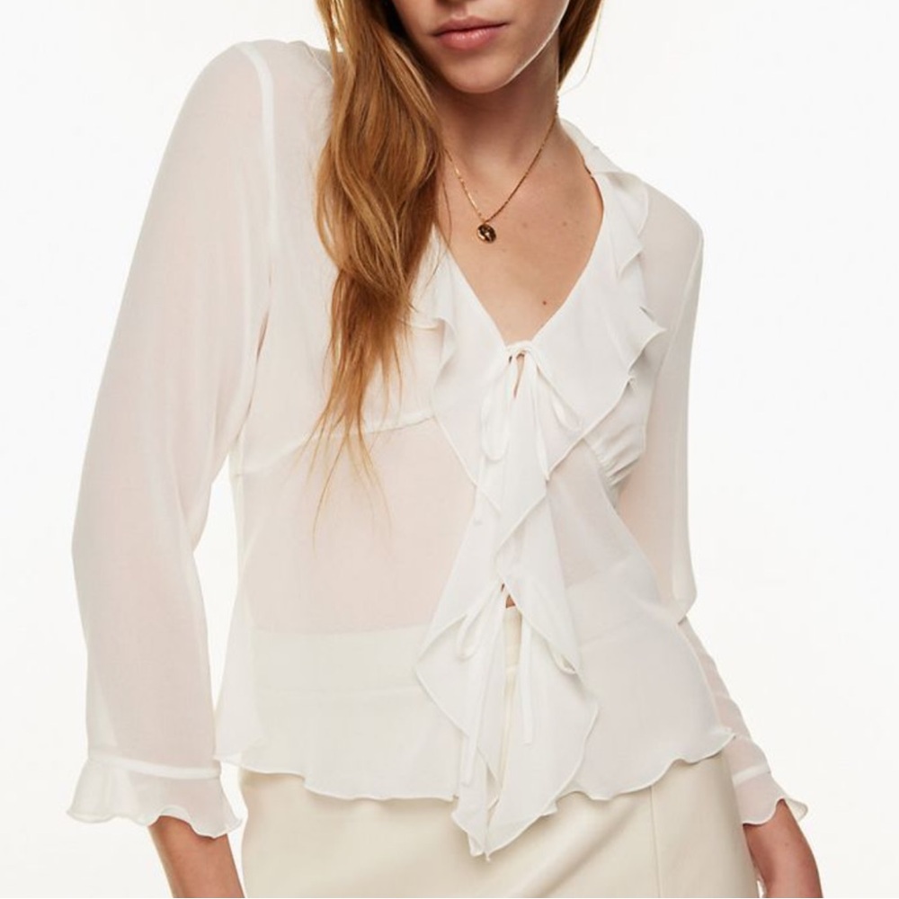 Wilfred Sensation White Ruffle Blouse